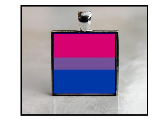 NEW- Exclusive Glass Bi Flag Necklace